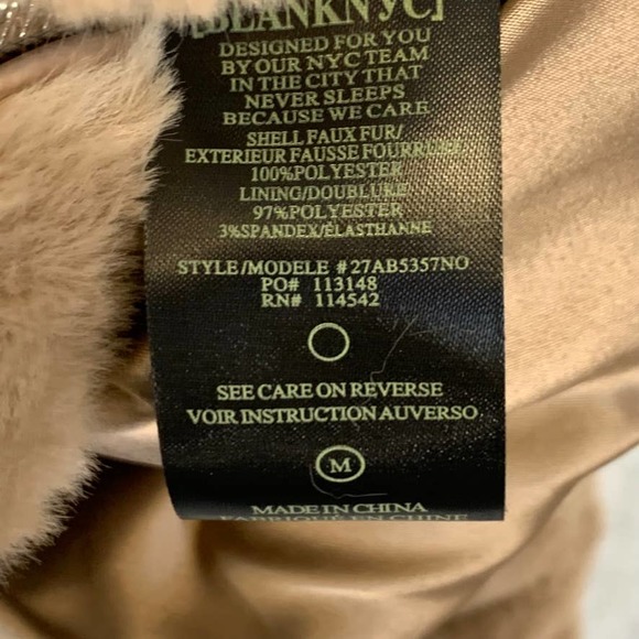 BLANKNYC Sand Stoner Siren Teddy Faux Fur Full-Zip Hooded Coat SZ M - Picture 8 of 8